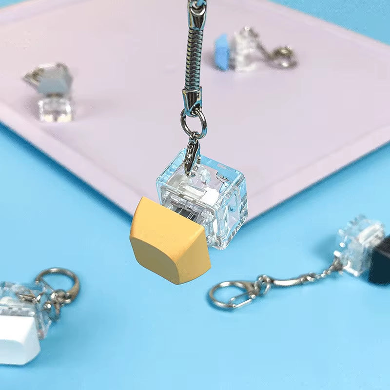 Key Switch Keychain Shaft Tester Mechanical Keyboard Fidget Button Fidget Button Finger Toys Relief Stress Gifts for Adults