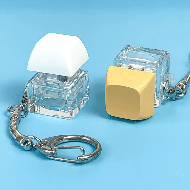 Key Switch Keychain Shaft Tester Mechanical Keyboard Fidget Button Fidget Button Finger Toys Relief Stress Gifts for Adults