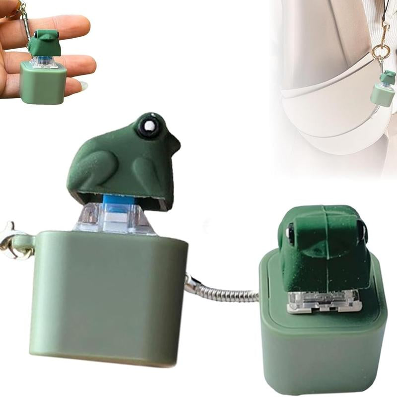 Croaking Frog Keychain,Frog Croaking Fidget Toy, Rechargeable Clicky Keyboard, Keyboard Fidget Clicker Toy Quacking Duck Pig Novelty Sound Gadget Adult Animals Fidgets Single Key (Green-Frog)