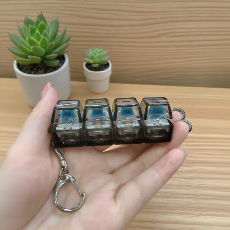 LED Mini Keyboard Keychain – Mechanical Style Stress Relief Toy